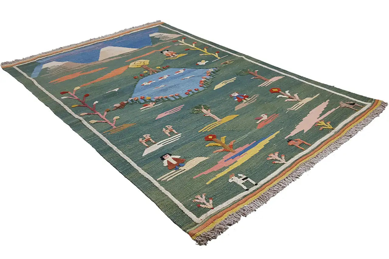  Kilim Qashqai  - 800598 (147x100 cm) - Premium Kelim from German Carpet Shop - Just €229! Shop now at German Carpet Shop