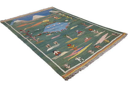  Kilim Qashqai  - 800598 (147x100 cm) - Premium Kelim from German Carpet Shop - Just €229! Shop now at German Carpet Shop
