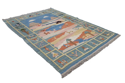  Kilim Qashqai  - 800601 (148x104 cm) - Premium Kelim from German Carpet Shop - Just €229! Shop now at German Carpet Shop