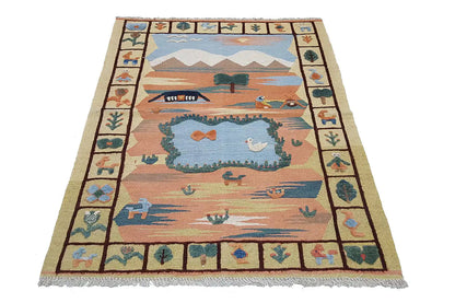  Kilim Qashqai - 804918 (139x102 cm) - Premium Kelim from German Carpet Shop - Just €249! Shop now at German Carpet Shop