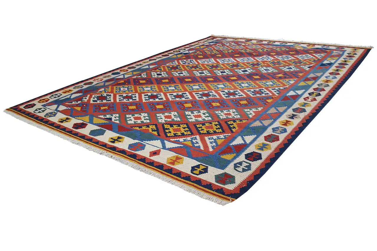Kilim Qashqai - 307036 (249x180cm) - German Carpet Shop