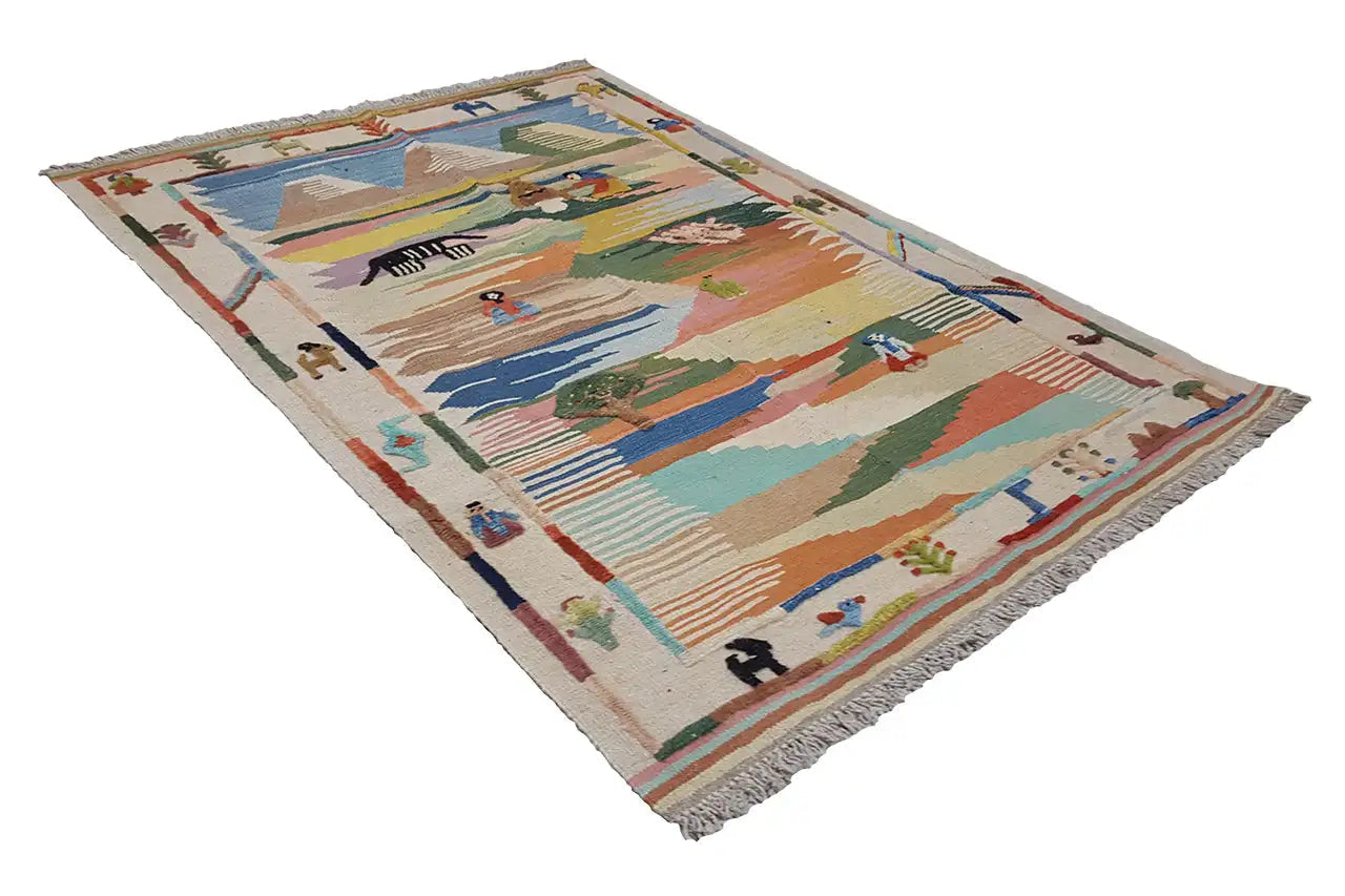  Kilim Qashqai  - 301893 (151x104 cm) - Premium Kelim from German Carpet Shop - Just €235! Shop now at German Carpet Shop