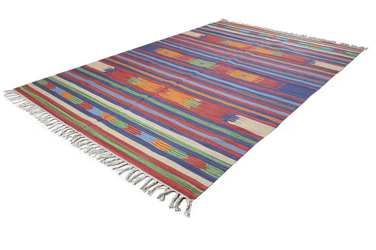 Moderner Kelim - Samak Multicolor (37390) - German Carpet Shop