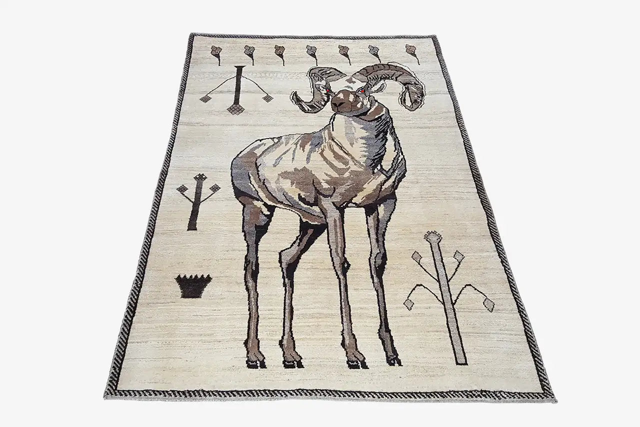 Löwen Gabbeh (191x122 cm) - German Carpet Shop