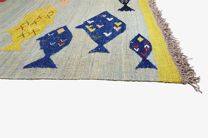 Kelim Qashqai - Multicolor (209x139 cm) - German Carpet Shop