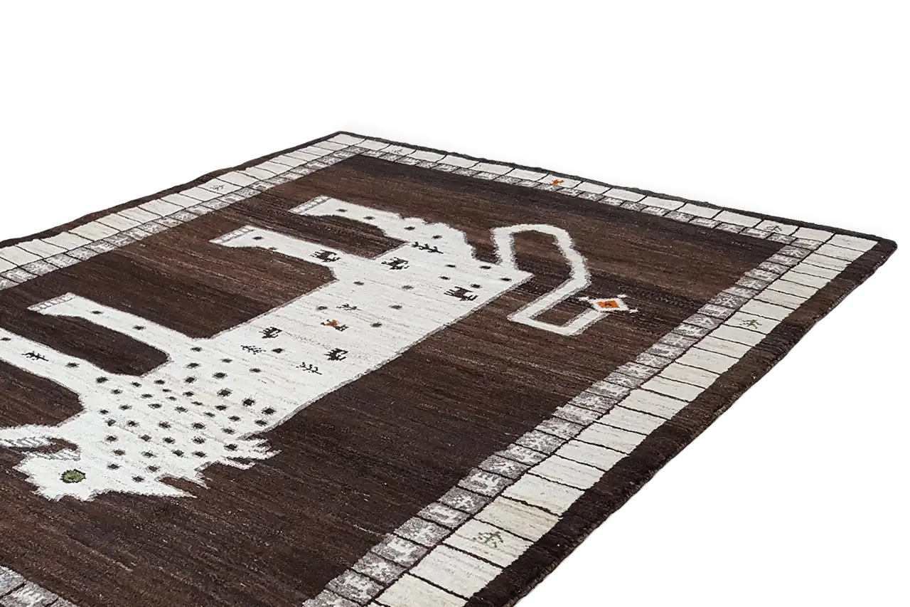 Löwen Gabbeh (176x124 cm) - German Carpet Shop